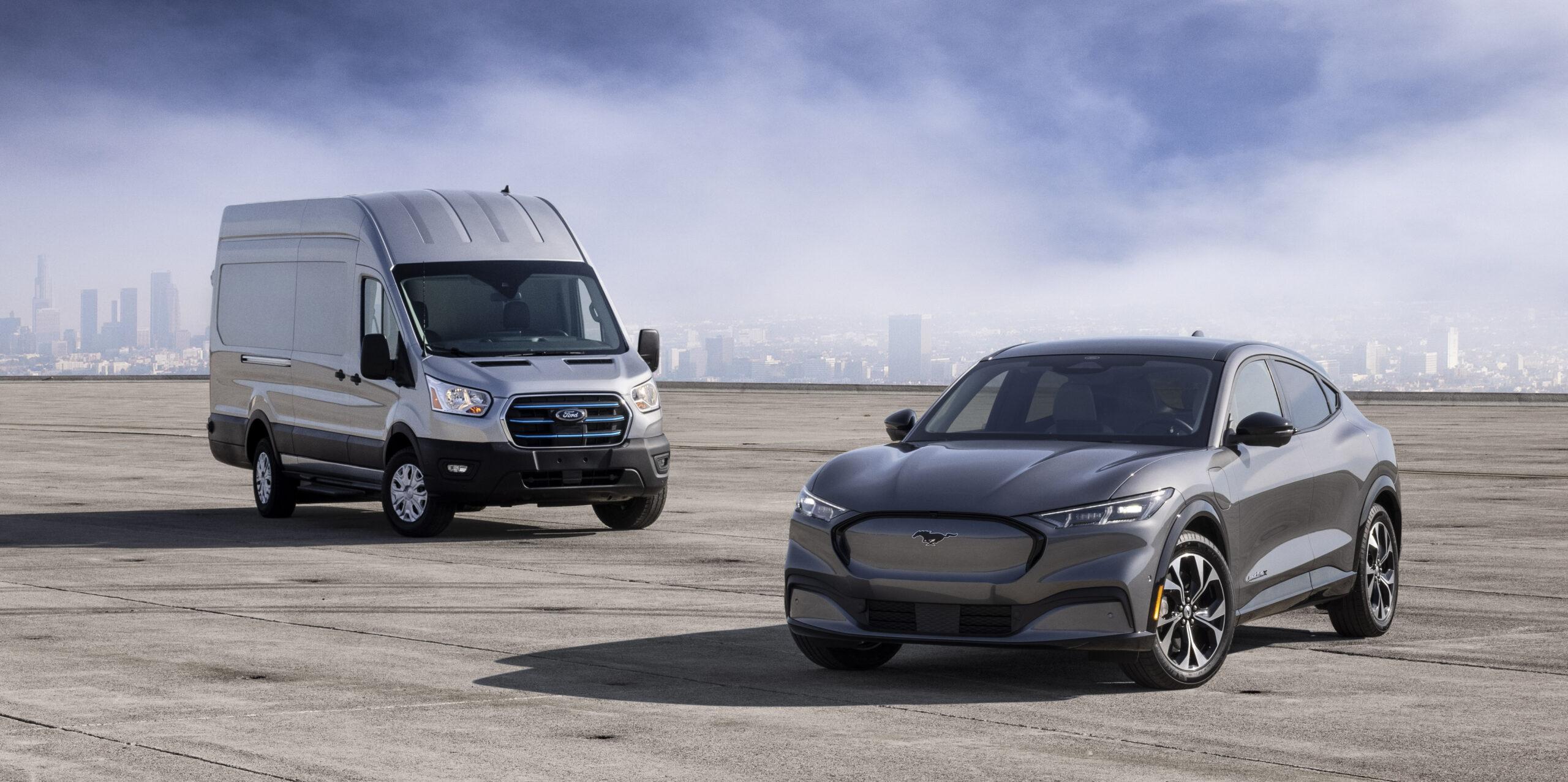 All-Electric Ford E-Transit & Mustang Mach-E